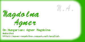magdolna agner business card